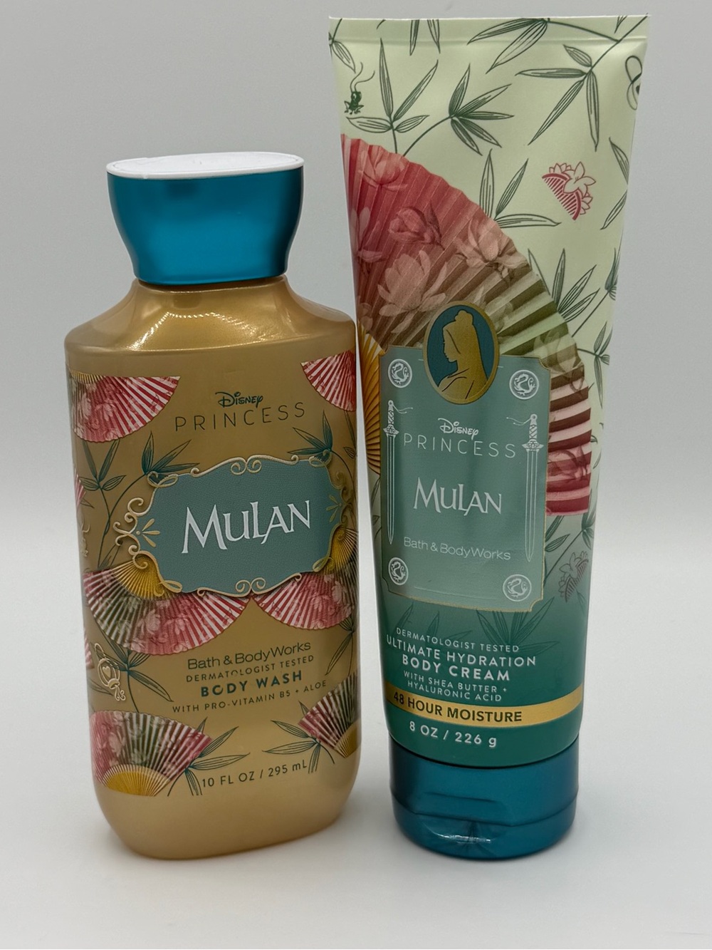 Bath & Body Works Mulan Disney Princess Body Wash & Body Cream Set of 2